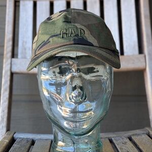 GAP Camouflage Ripstop Baseball Cap Dad Hat Green Embroidered GAP